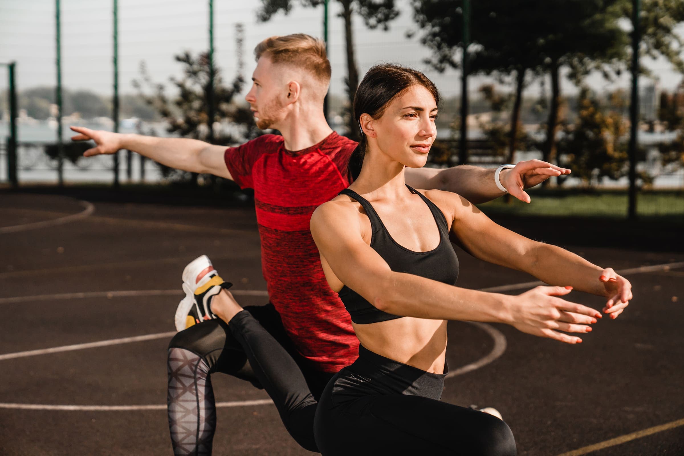 Fitness instructor leading a training session